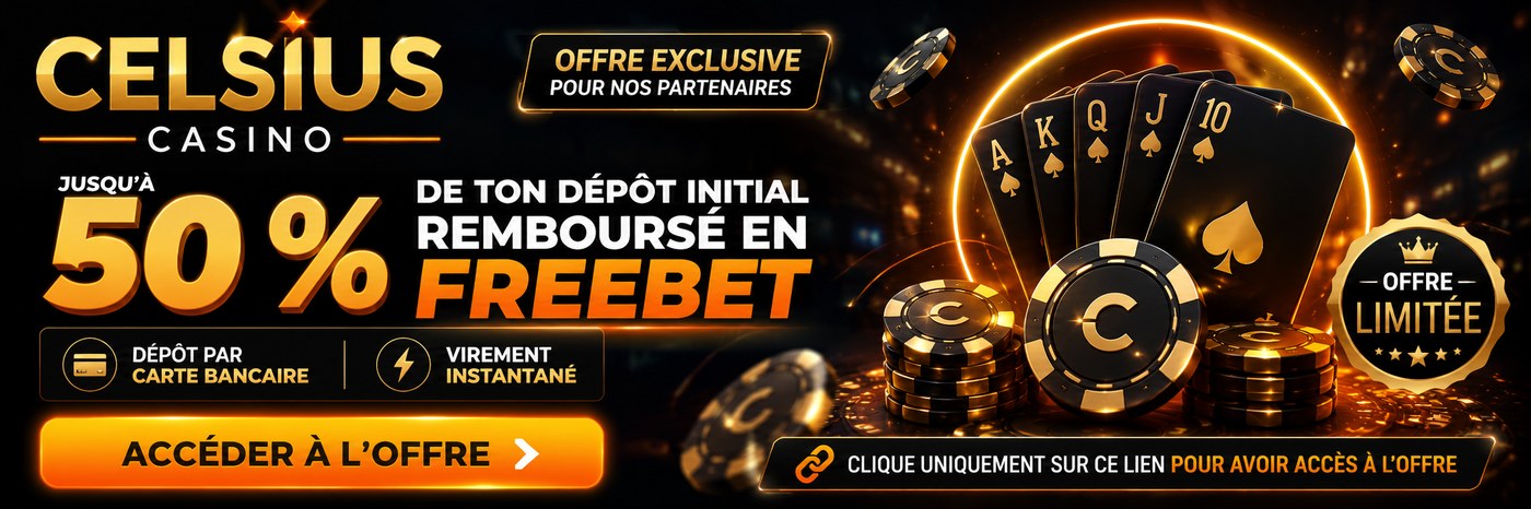 Celsius Casino — offre de bienvenue